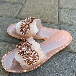 Bamboo Blush/Light Pink Jelly Slides